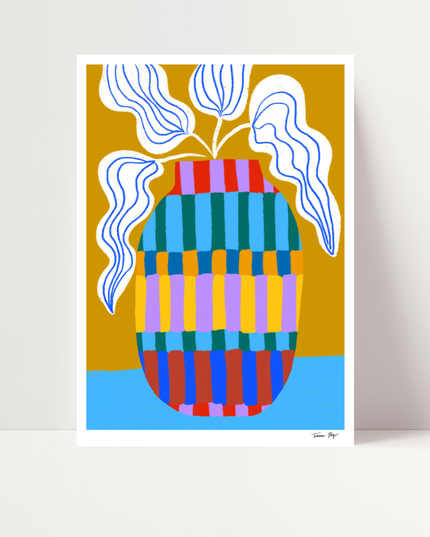 Striped Vase, di Teresa Rego - Stampa fine art