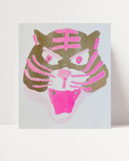 Tigre d'acqua, di Goga Mason -Stampa risograph multimediale