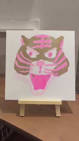 Tigre d'acqua, di Goga Mason -Stampa risograph multimediale